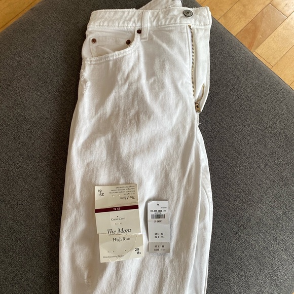 White Abercrombie « The Mom » Curve Love New with tags size 8S - Picture 2 of 4